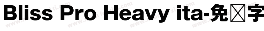 Bliss Pro Heavy ita字体转换